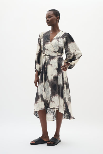BasiraIW Wrap Dress Neutral Illuminating Florals - - 30106532 Thumbnail
