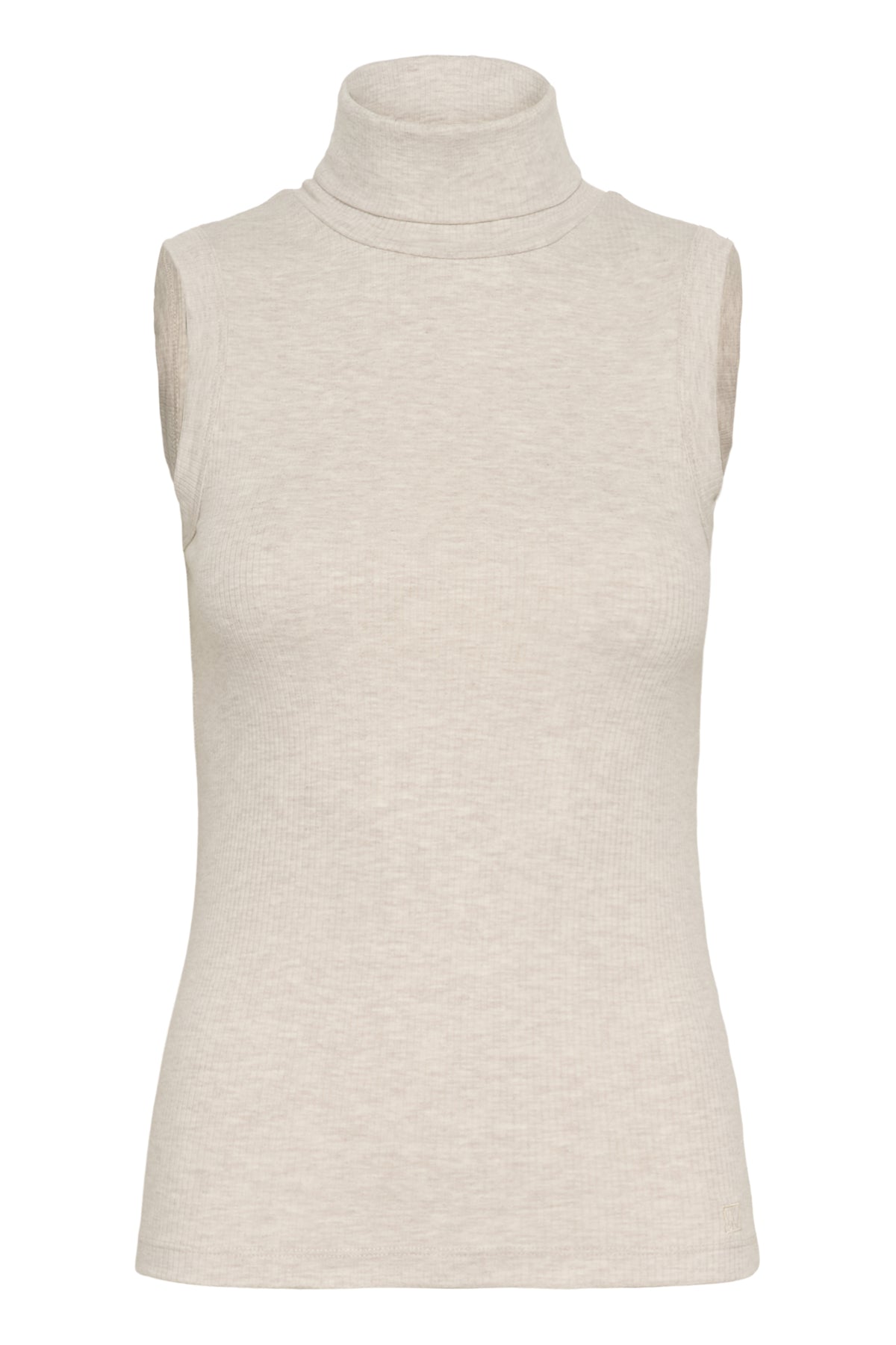 DagnaIW Melange Rollneck Top ECRU - 30107007