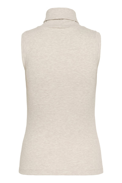 DagnaIW Melange Rollneck Top ECRU - 30107007 Thumbnail