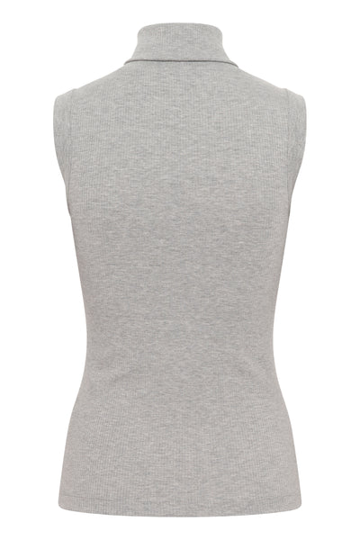 DagnaIW Melange Rollneck Top medium grey  melange - 30107007 Thumbnail