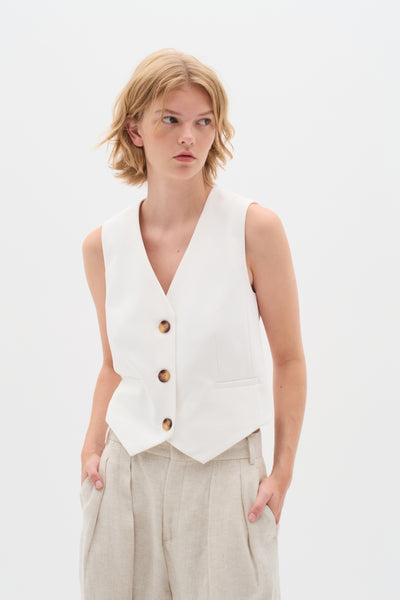 ZellaIW Waistcoat Whisper White - 110701 - 30107208 Thumbnail
