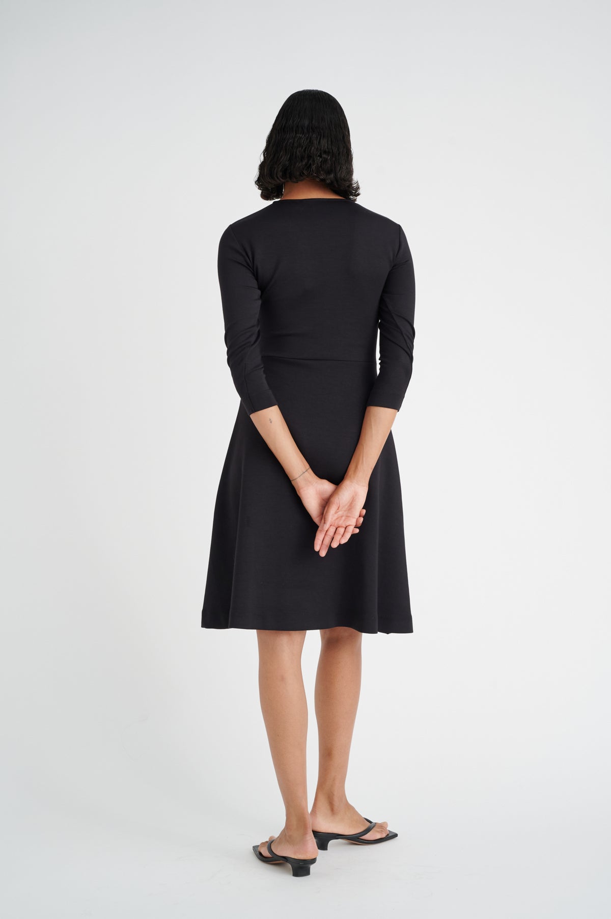 MoncentIW Wrap Dress Black - 30107481