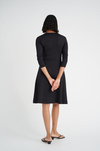 MoncentIW Wrap Dress Black - 30107481 Thumbnail