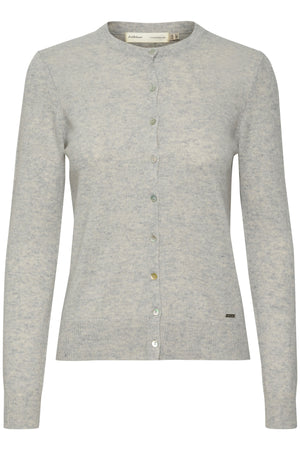 LukkaIW Cardigan New Light Grey Melange - 30107630