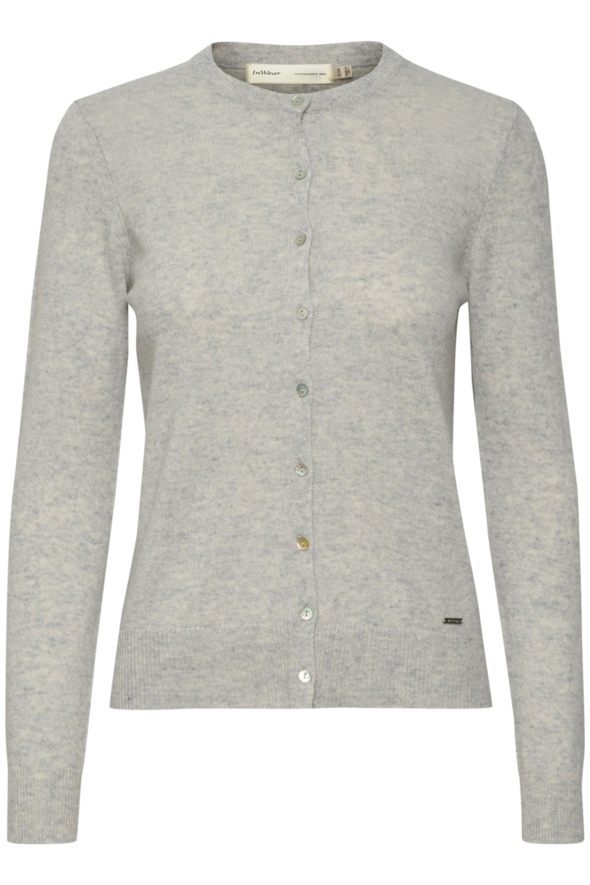 LukkaIW Cardigan New Light Grey Melange - 30107630
