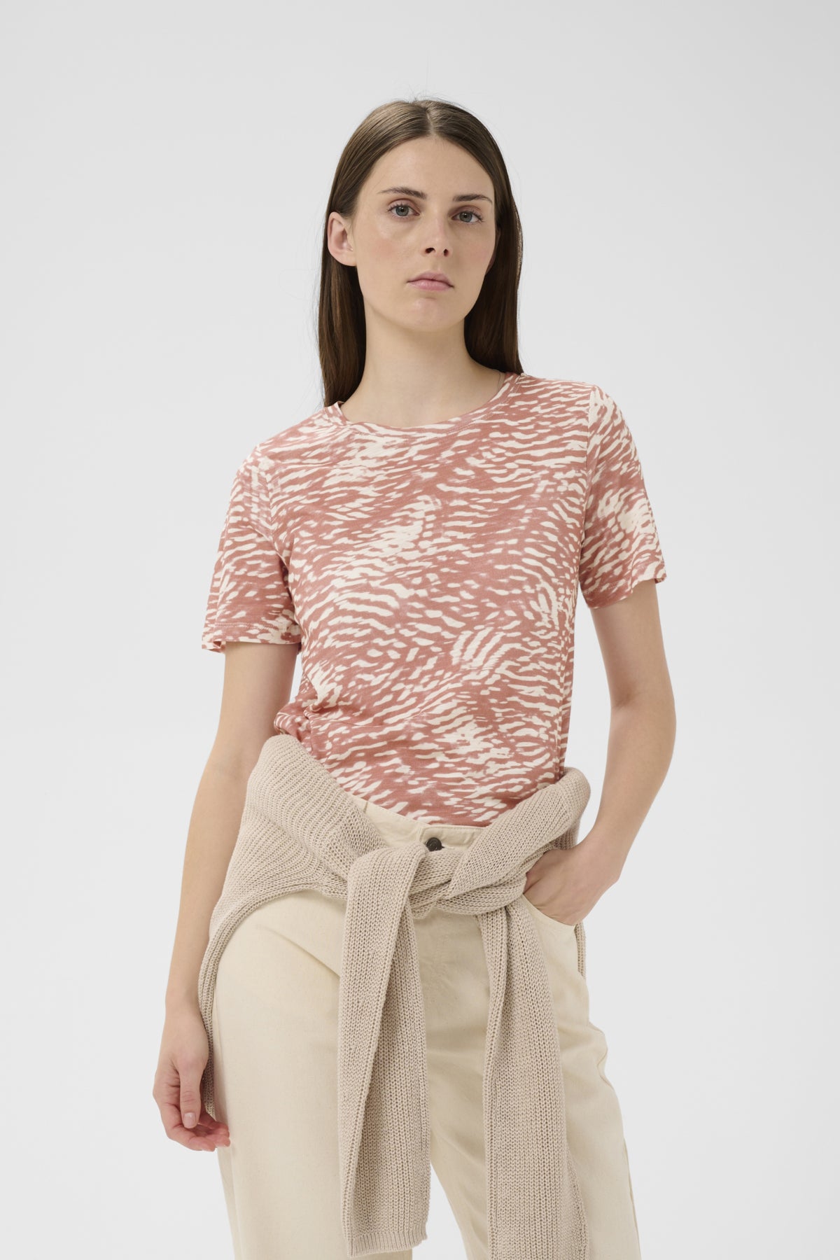 AlmaIW Print Tshirt ROSE WAVY STRUCTURE - 90000652 - 30108258