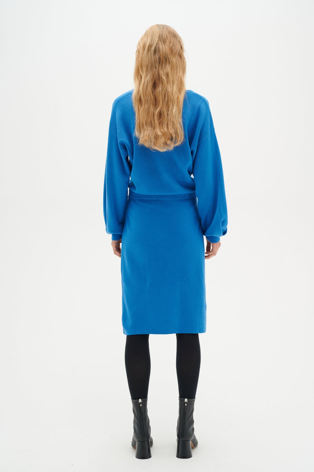 WanettaIW Ilze Oneck Dress Spring Blue - 30108891