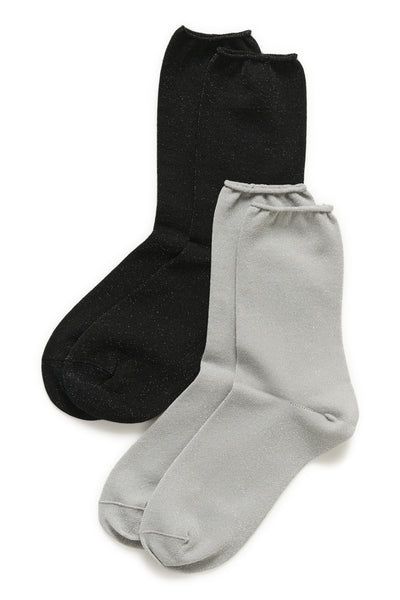 CozyIW Glitter Socks Multi Black/Silver Thumbnail