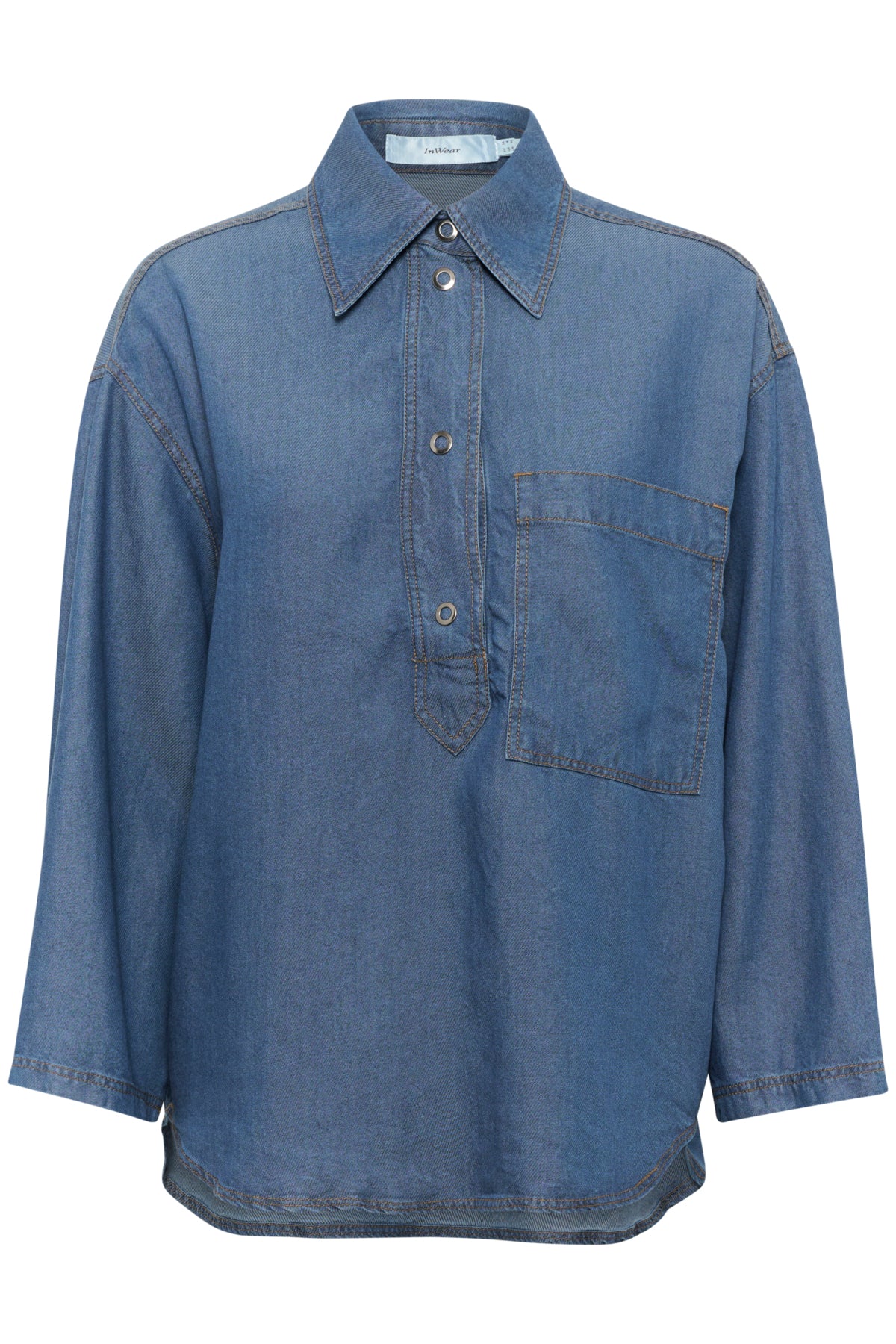 PhilipaIW Shirt Medium Blue - 301979 - 30109177