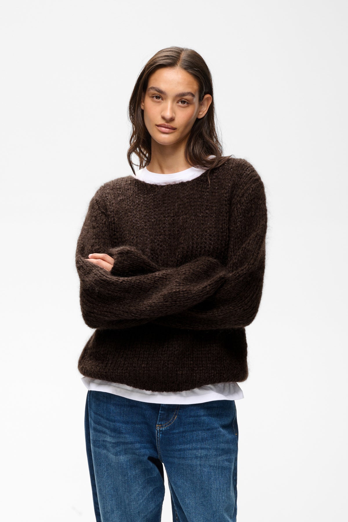 JetraIW Pullover Chocolate Brown - 191109 - 30109619