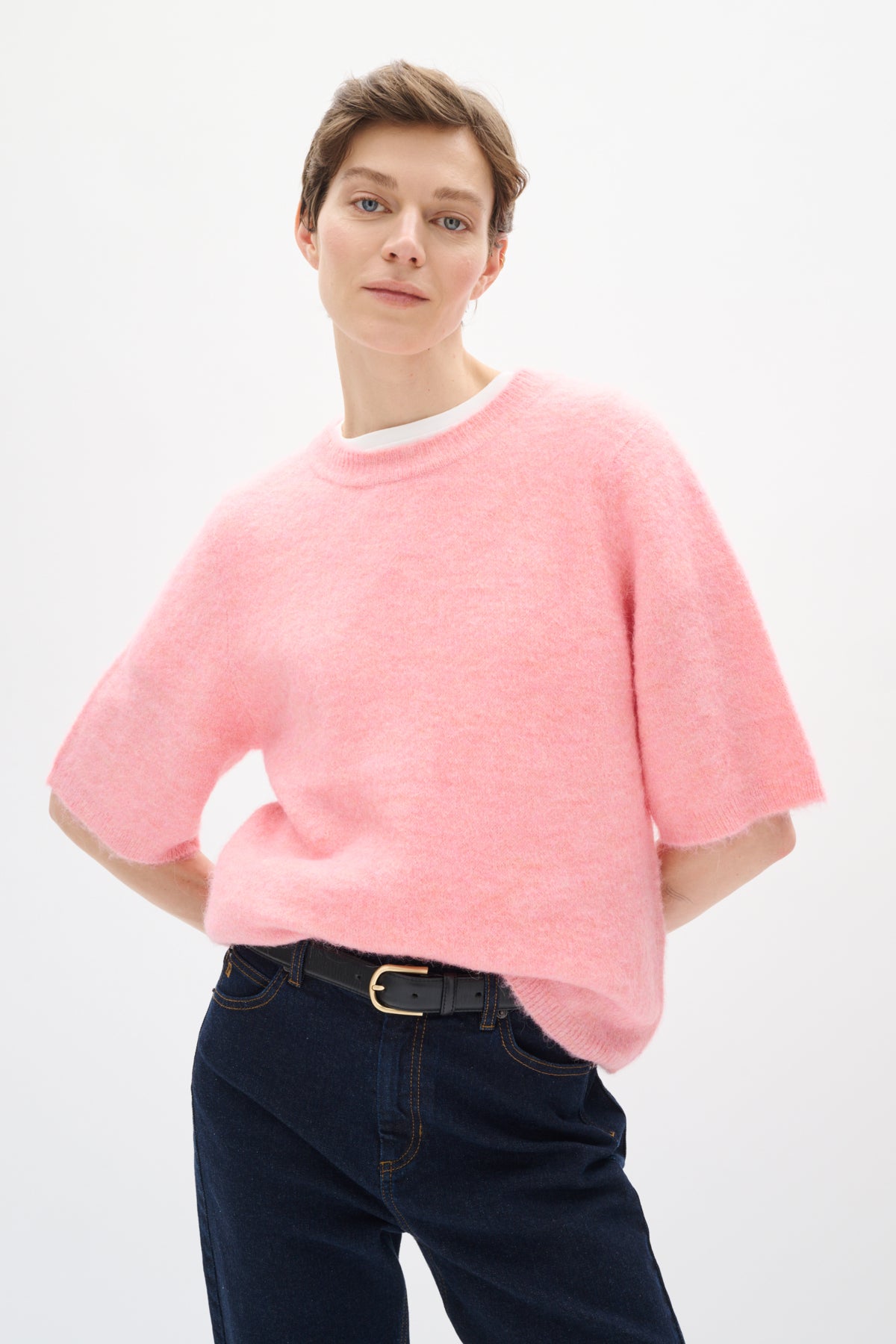 HarrietIW SS Pullover Silver Pink - 141508 - 30109919