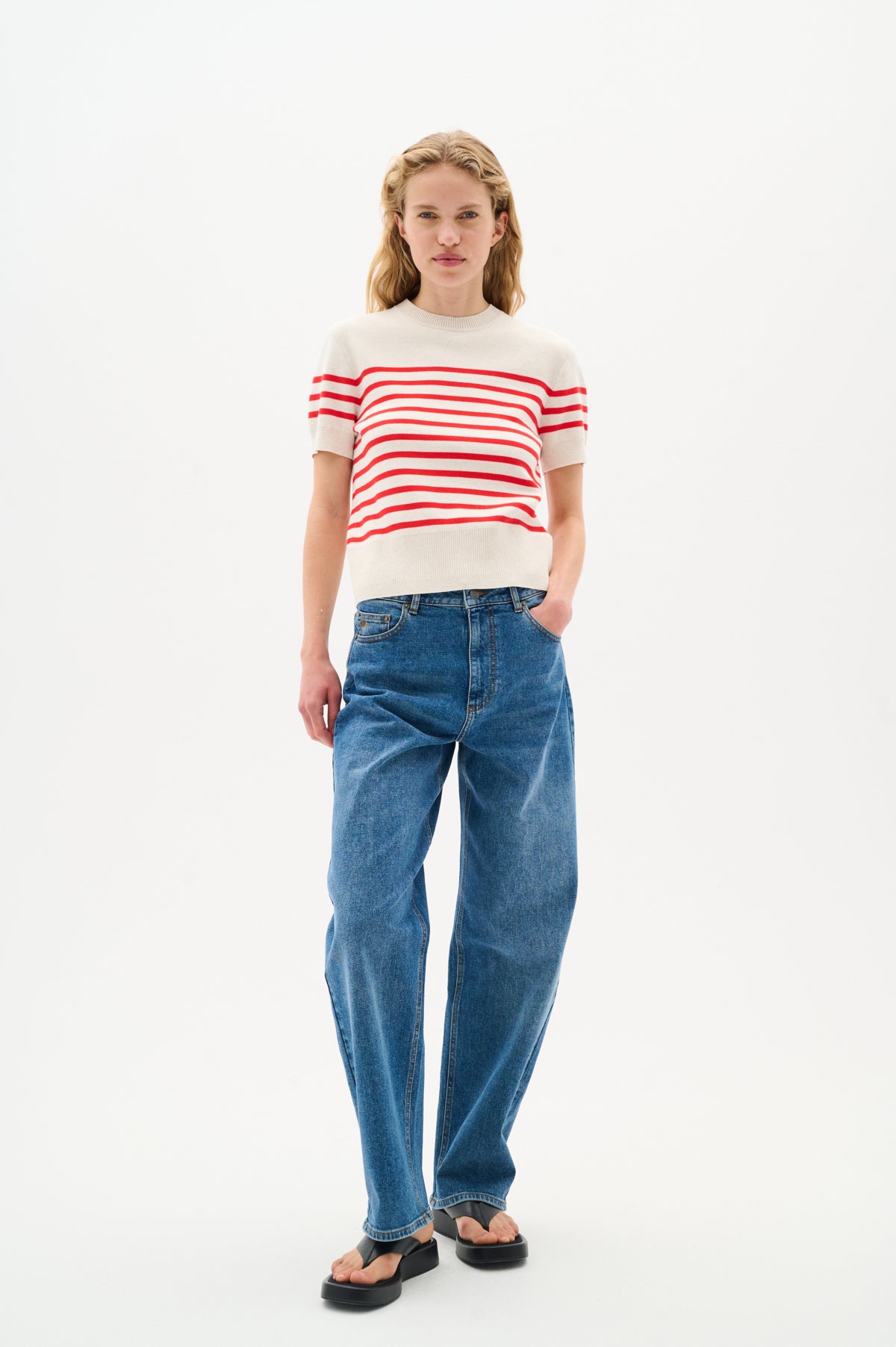 WallisIW Pullover Red Stripe - 300008 - 30110294