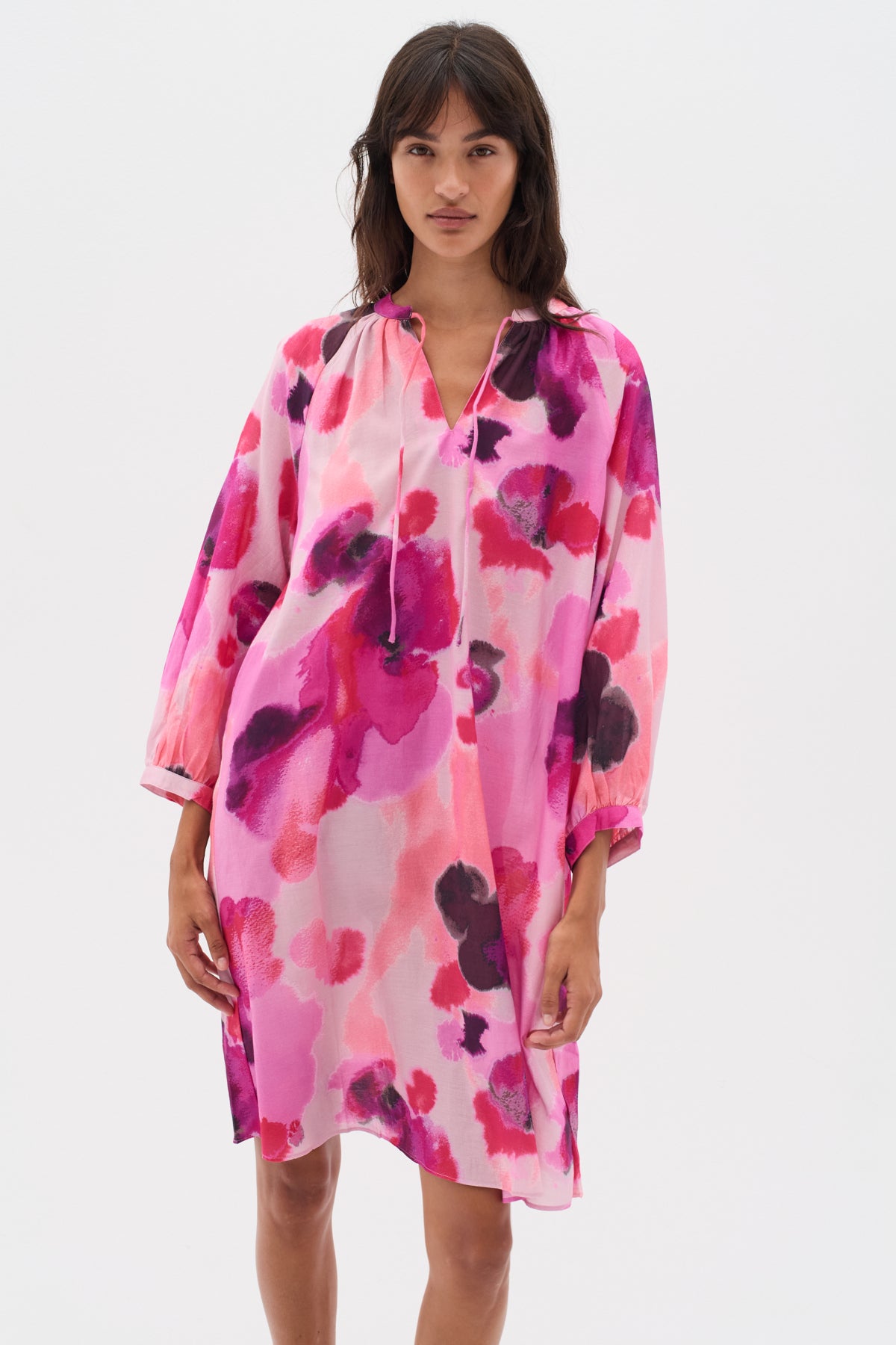 FreyahIW Tunic Pink Watercolor Drops