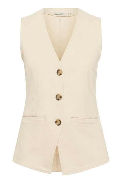 BaccaIW Waistcoat ECRU - 30110529 Thumbnail