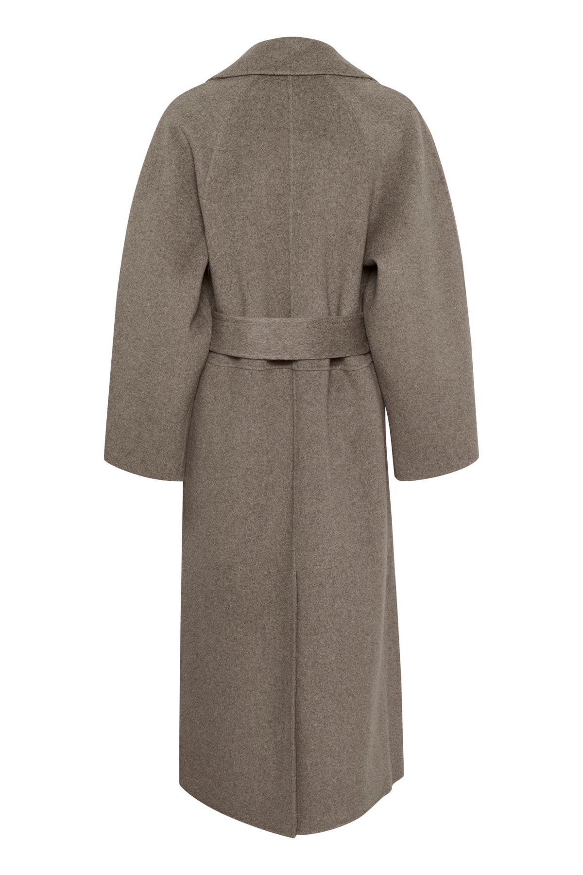 YillaIW Long Coat Sandy Grey Melange - 30110608