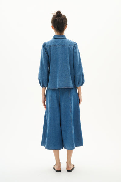 BallarizIW Culotte Blue Denim - 30110628 Thumbnail
