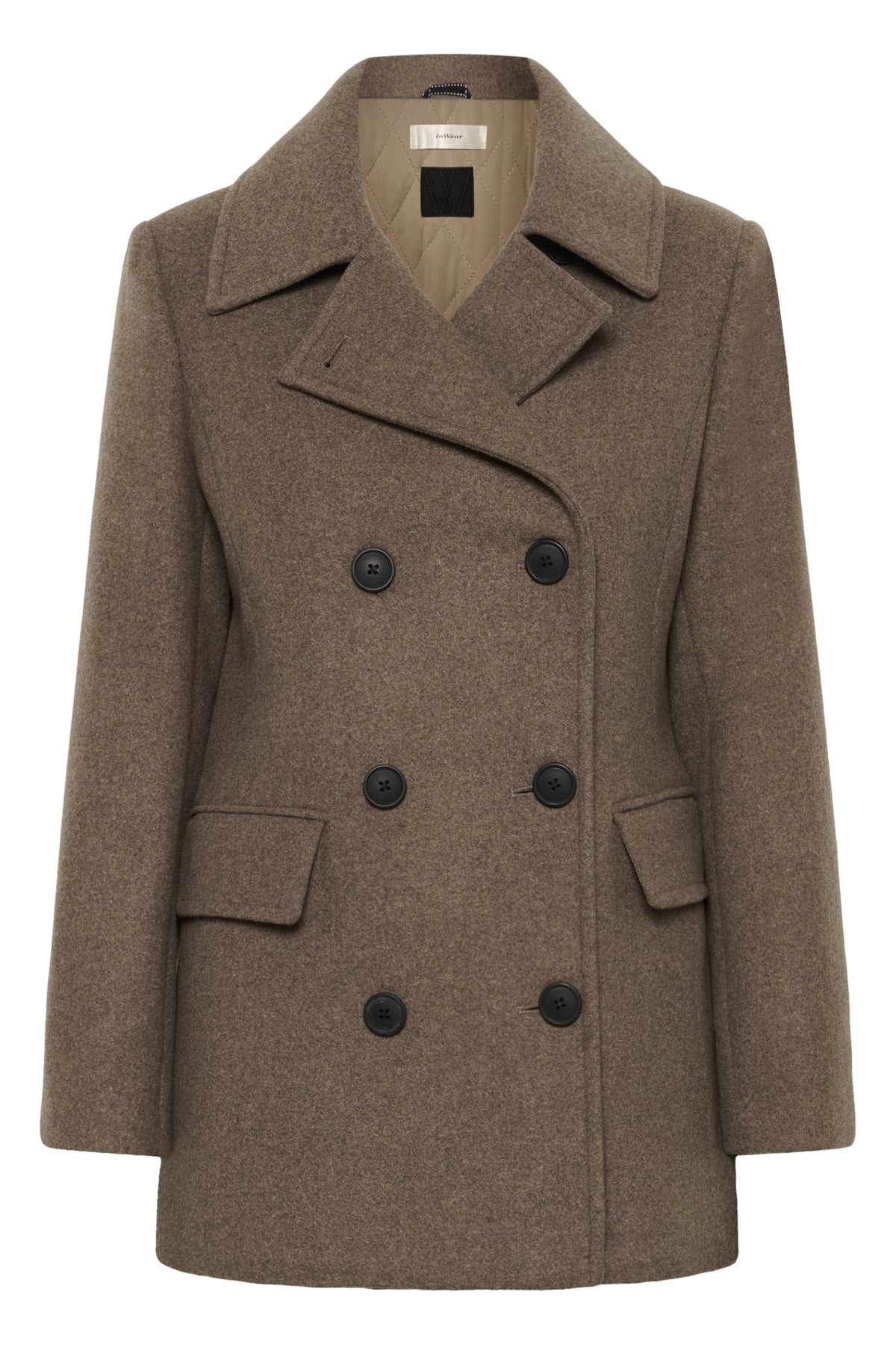 PerryIW Sailor Coat R Mocha Grey Melange - 30110809