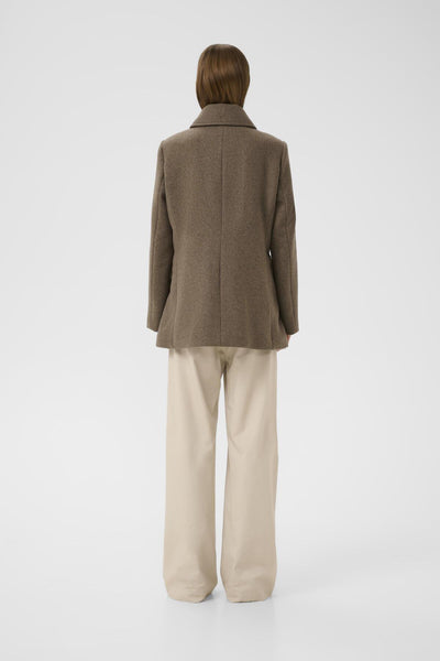 PerryIW Sailor Coat R Mocha Grey Melange - 30110809 Thumbnail