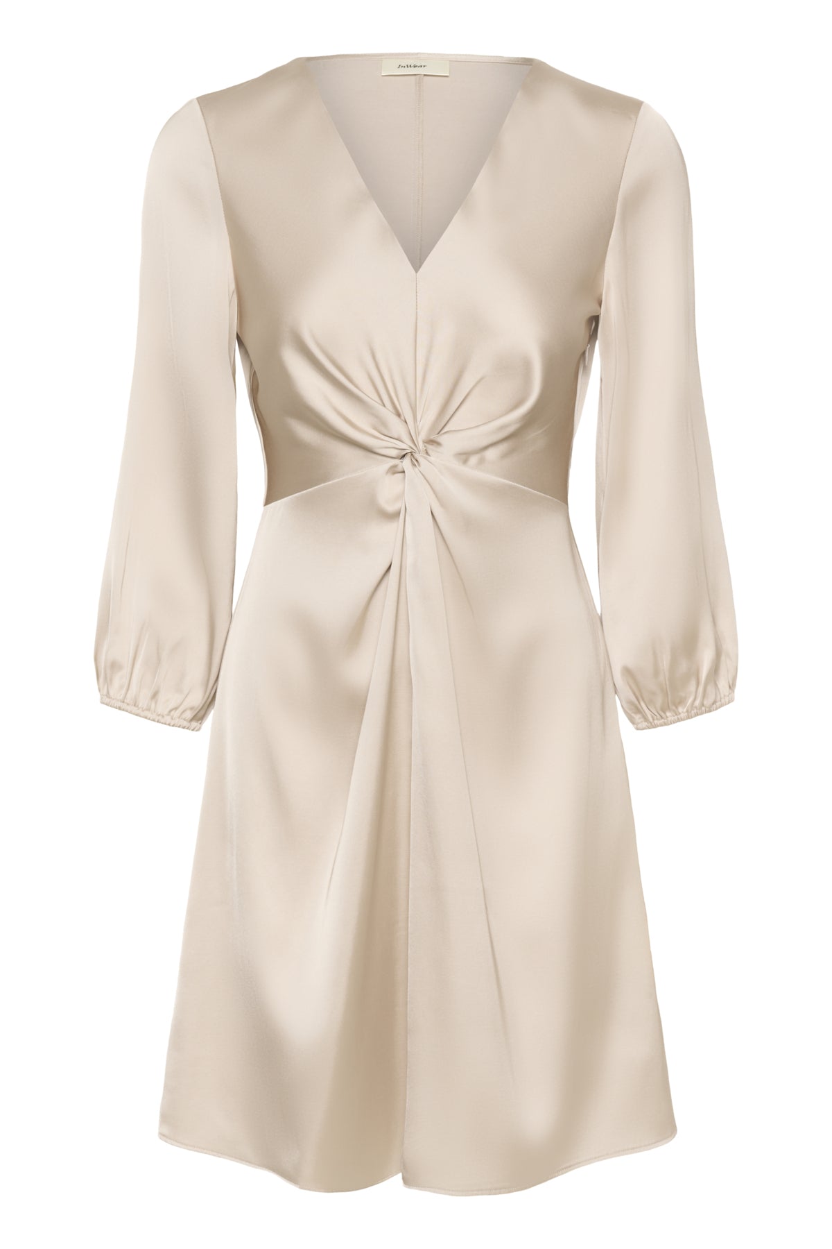 DaforaIW Knotted  Dress Champagne - 303115 - 30110834