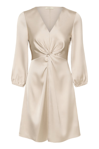 DaforaIW Knotted  Dress Champagne - 303115 - 30110834 Thumbnail