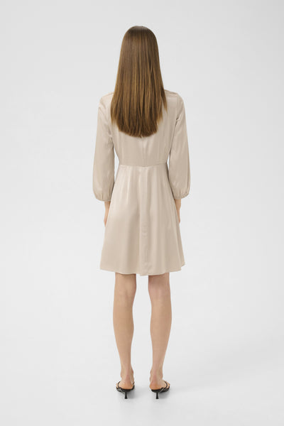 DaforaIW Knotted  Dress Champagne - 303115 - 30110834 Thumbnail