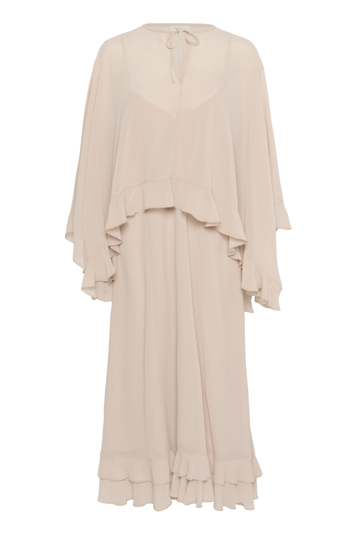 AdelynIW Dress w Cape Dusty Blush