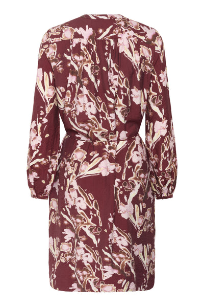 AvalonIW Short Dress Fleur deau Cabernet - 30110867 Thumbnail