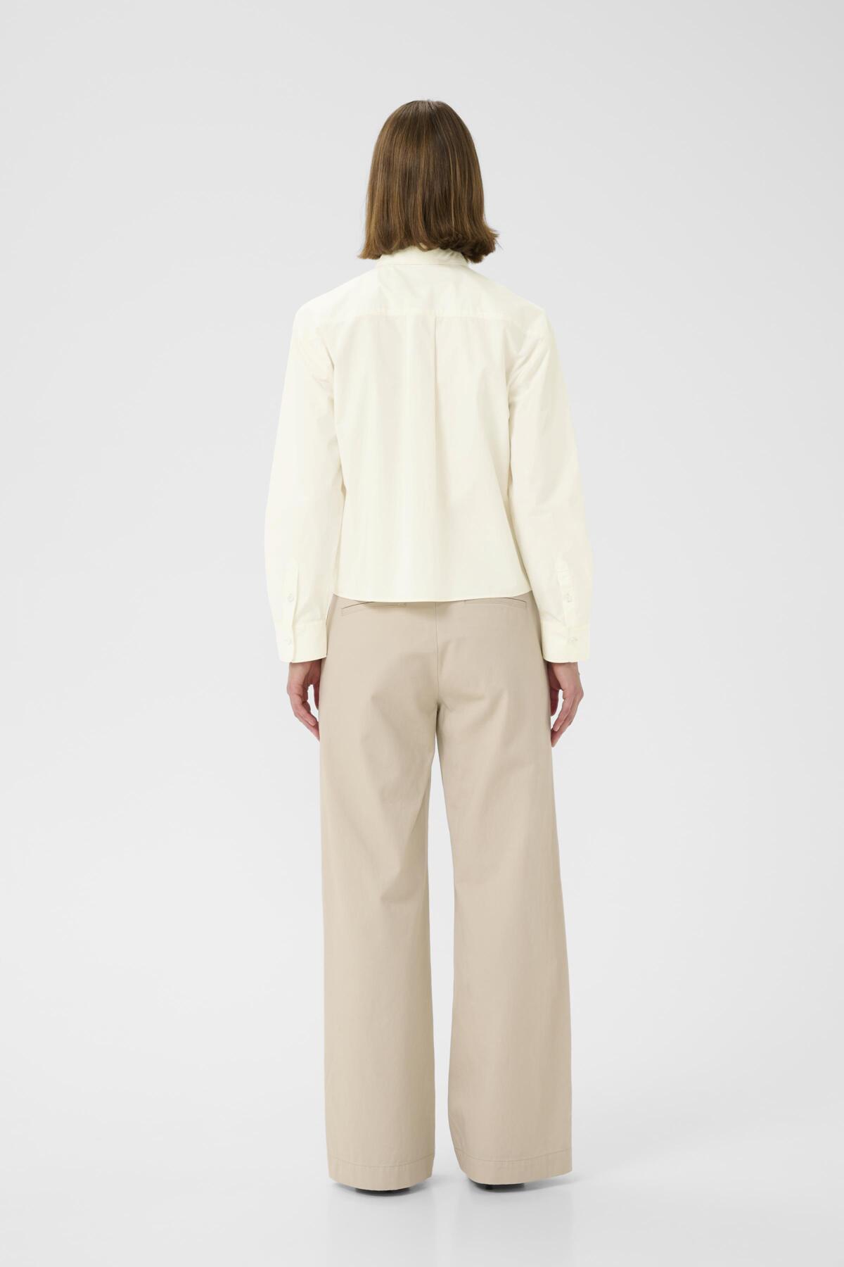 AimeeIW Cropped Shirt Whisper White - 30110877