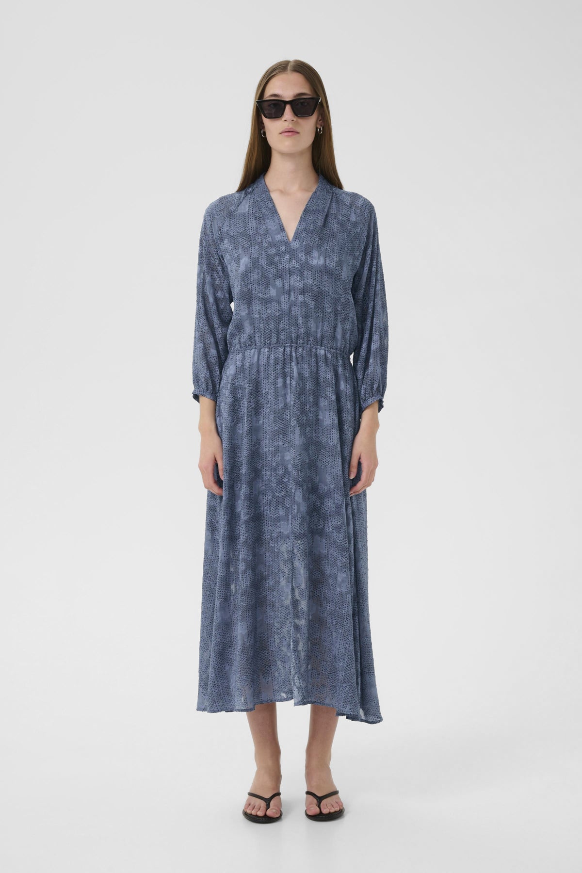 AddisonIW Dress Dotted Surface Blue - 30110890