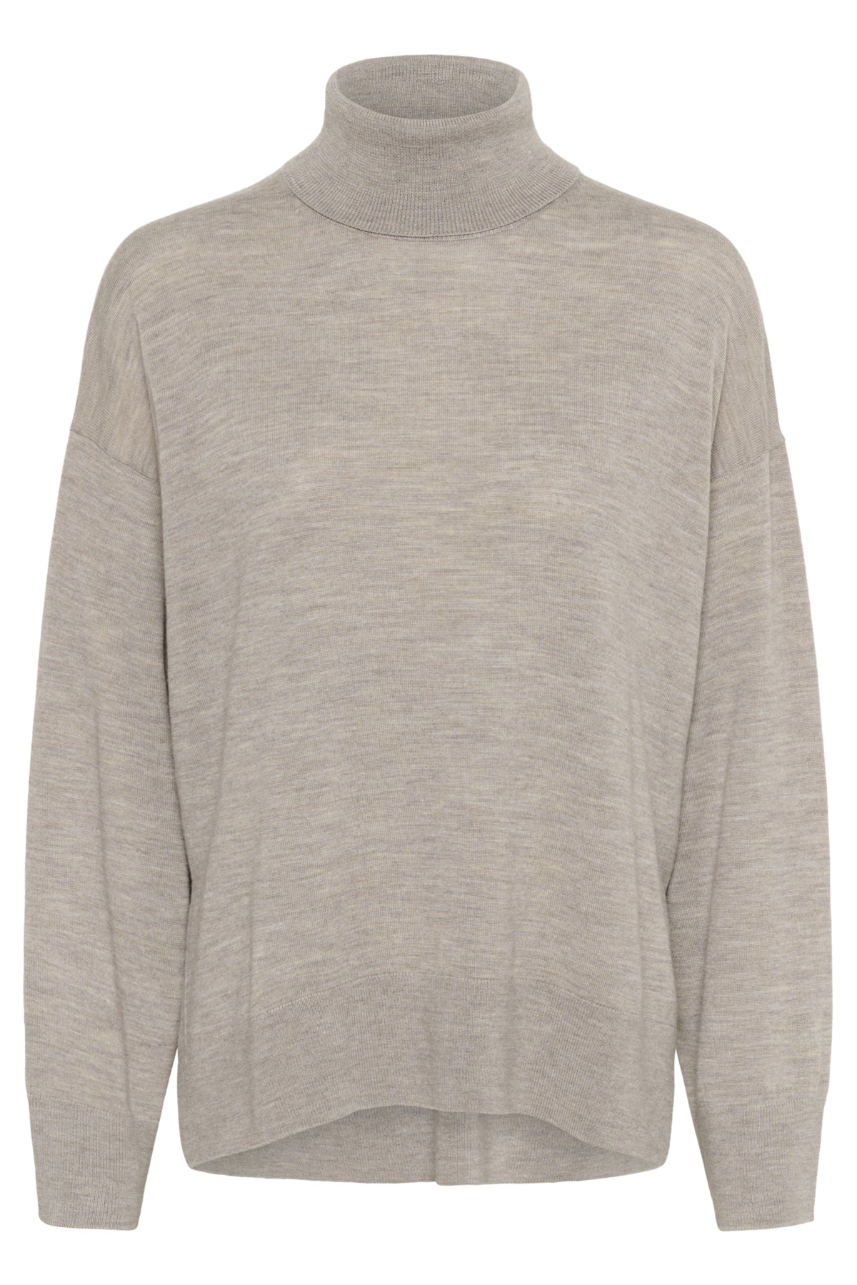 GitoIW Turtleneck Sandy Grey Melange - 30110932
