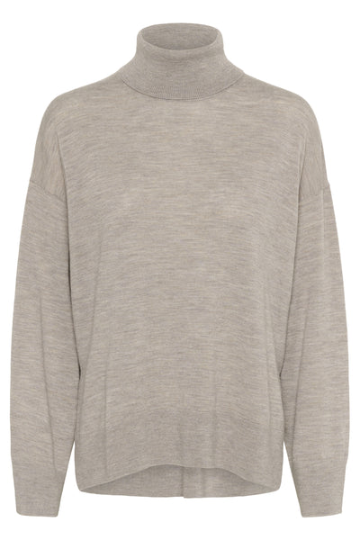 GitoIW Turtleneck Sandy Grey Melange - 30110932 Thumbnail