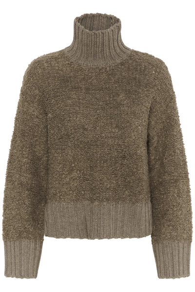 GuoIW Highneck Sandy Grey Melange - 30110937 Thumbnail