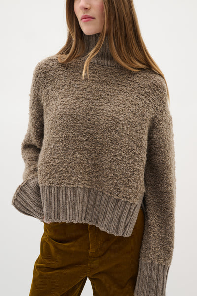 GuoIW Highneck Sandy Grey Melange - 30110937 Thumbnail