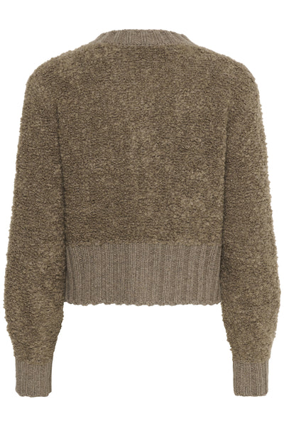 GuoIW Cardigan Sandy Grey Melange - 30110938 Thumbnail