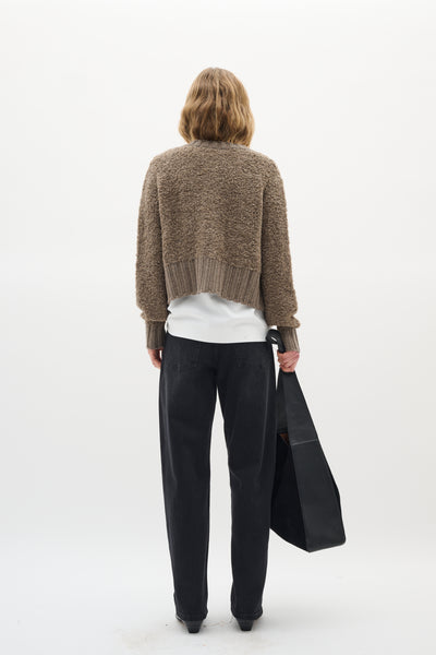 GuoIW Cardigan Sandy Grey Melange - 30110938 Thumbnail