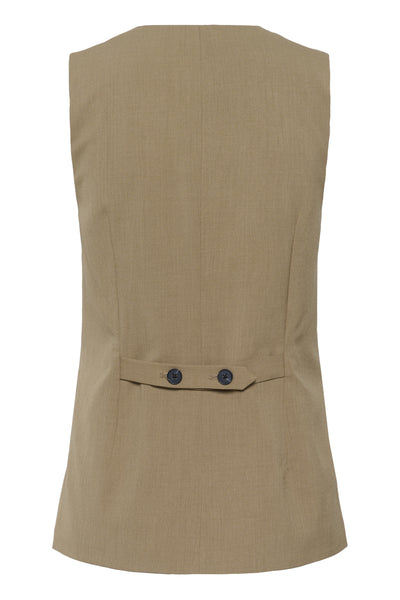 BriettaIW Waistcoat Tapenade Melange - 30110961 Thumbnail