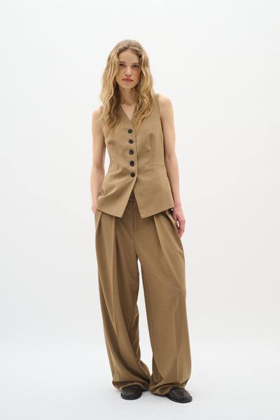 BriettaIW Waistcoat Tapenade Melange - 30110961 Thumbnail