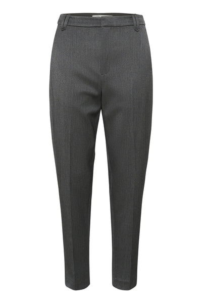 BrunildaIW Tapered Pant Dark grey melange - 30111004 Thumbnail