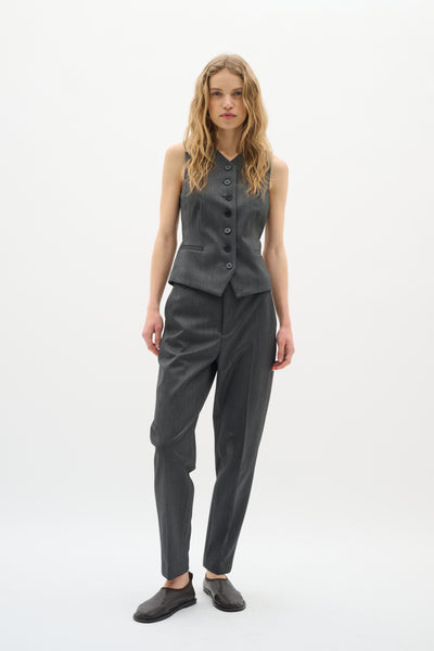 BrunildaIW Tapered Pant Dark grey melange - 30111004 Thumbnail