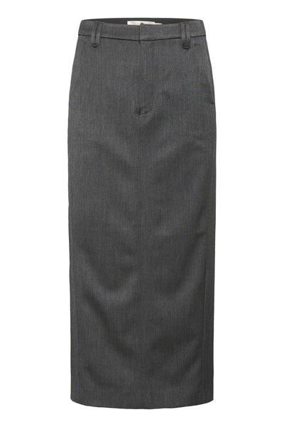 BrunildaIW Skirt Dark grey melange - 30111005 Thumbnail