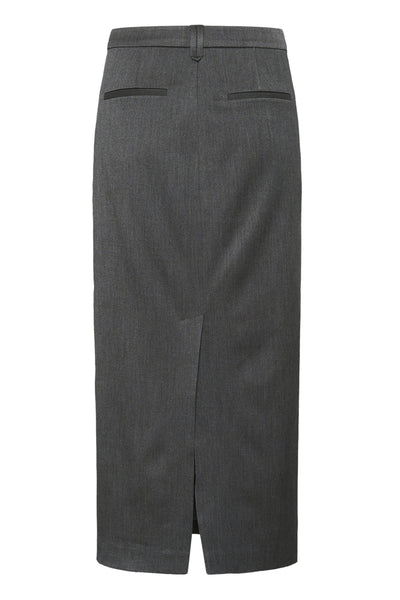 BrunildaIW Skirt Dark grey melange - 30111005 Thumbnail
