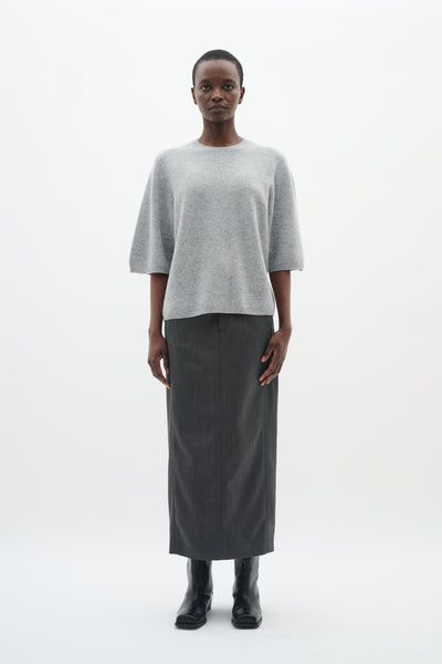 BrunildaIW Skirt Dark grey melange - 30111005 Thumbnail
