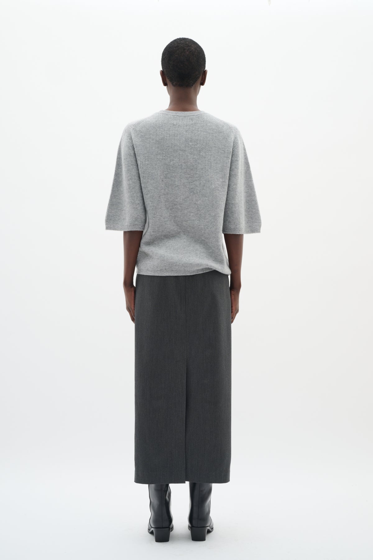 BrunildaIW Skirt Dark grey melange - 30111005