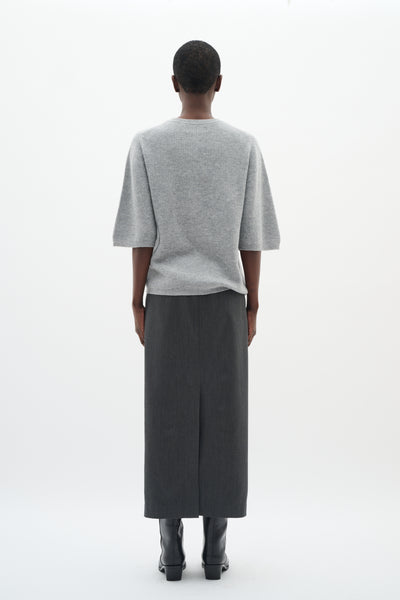 BrunildaIW Skirt Dark grey melange - 30111005 Thumbnail