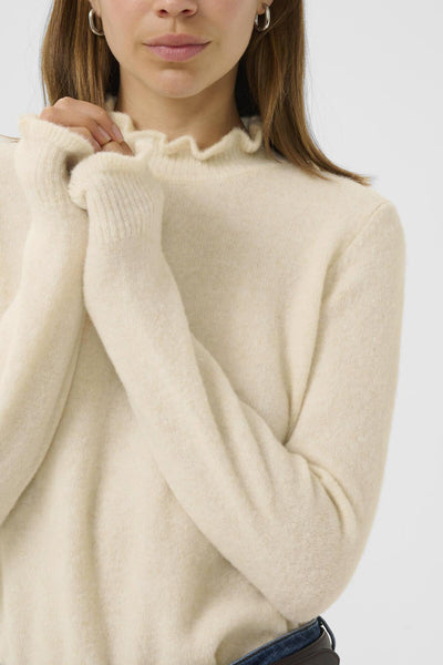 GuniIW Anaja Pullover Whisper White Melange - 30111021 Thumbnail