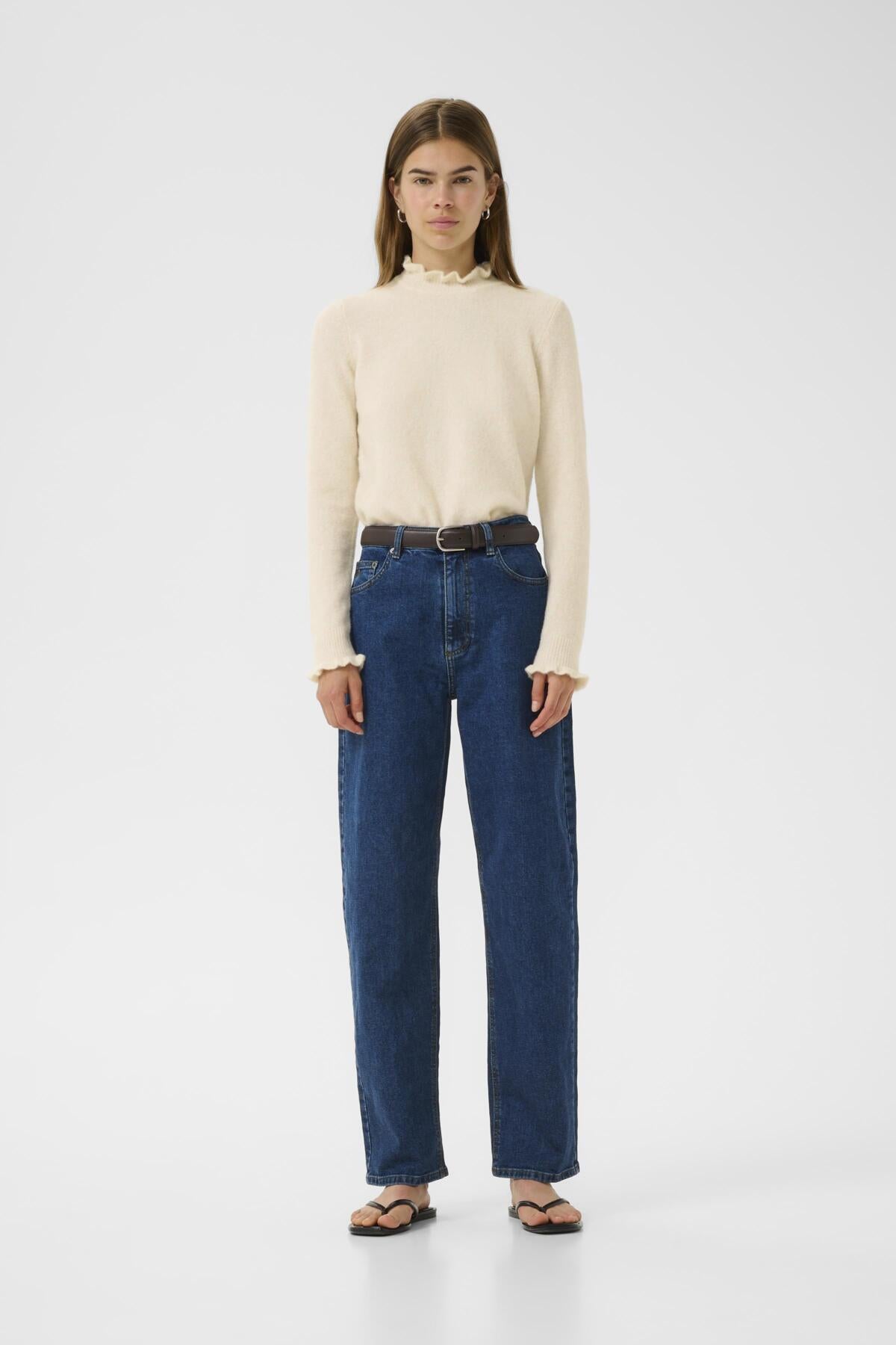 GuniIW Anaja Pullover Whisper White Melange - 30111021