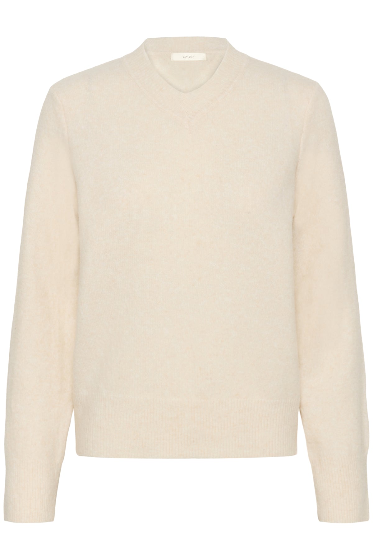 GuniIW V-Neck Whisper White Melange - 30111022