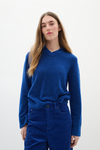 GuniIW V-Neck Sodalite Blue - 30111022 Thumbnail