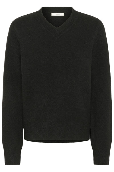 GuniIW V-Neck Black - 30111022 Thumbnail