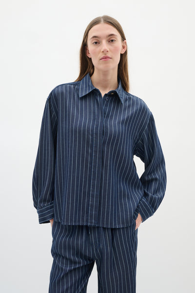 NadieIW Shirt Dark Blue Denim Thumbnail